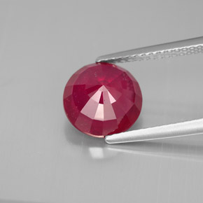 Ruby Gemstone in 9 mm (calibrated) Size for Sale, Ruby Stone in Pink Red Color