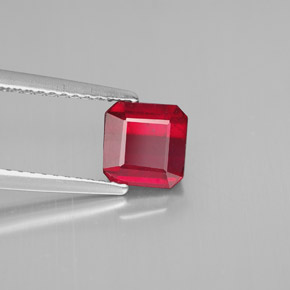 1.49 ct Red Ruby Stone, Natural Ruby in Octagon Facet Shape for Sale