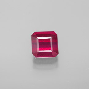 1.77 ct Red Ruby Gemstone, Ruby Gem in Octagon Facet Shape for Sale.