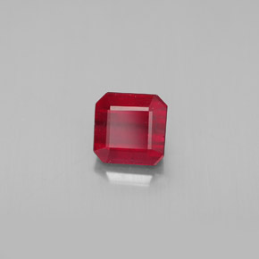 1.70 ct Red Ruby Stone, Natural Ruby in Octagon Facet Shape for Sale