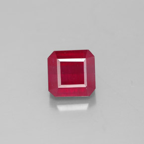 1.93 ct Red Ruby Gemstone, Ruby Gem in Octagon Facet Shape for Sale.
