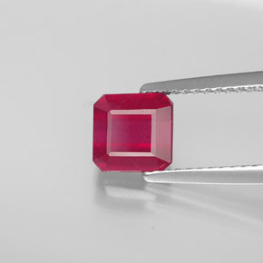 1.86 ct Red Ruby Gemstone, Ruby Gem in Octagon Facet Shape for Sale.