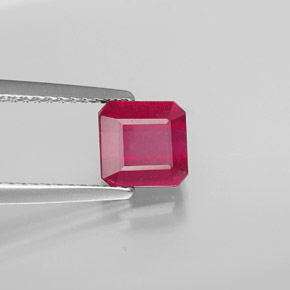 1.86 ct Red Ruby Stone, Natural Ruby in Octagon Facet Shape for Sale