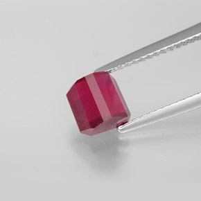 Ruby Gemstone in 6.2 x 6.1 mm Size for Sale, Ruby Stone in Pink Red Color