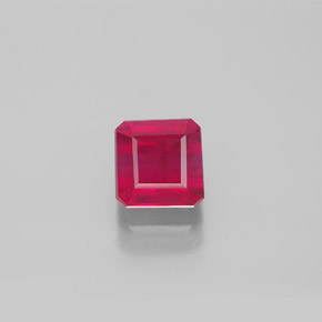 1.90 ct Red Ruby Gemstone, Ruby Gem in Octagon Facet Shape for Sale.