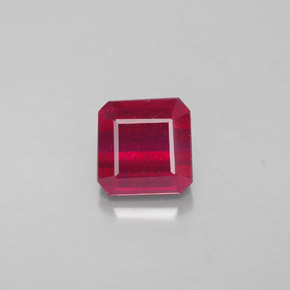 1.88 ct Red Ruby Gemstone, Ruby Gem in Octagon Facet Shape for Sale.