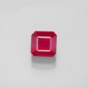 1.98 ct Red Ruby Gemstone, Ruby Gem in Octagon Facet Shape for Sale.