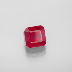 1.98 ct Red Ruby Stone, Natural Ruby in Octagon Facet Shape for Sale