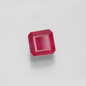1.77 ct Red Ruby Stone, Natural Ruby in Octagon Facet Shape for Sale