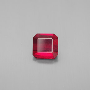 1.38 ct Red Ruby Stone, Natural Ruby in Octagon Facet Shape for Sale