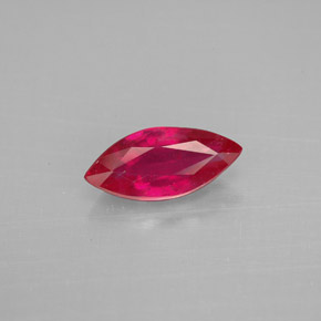 1.56 ct Red Ruby Gemstone, Ruby Gem in Marquise Facet Shape for Sale.