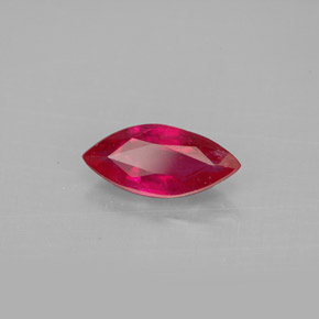 1.56 ct Red Ruby Stone, Natural Ruby in Marquise Facet Shape for Sale