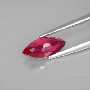 Ruby Gemstone in 10.8 x 4.9 mm Size for Sale, Ruby Stone in Pink Red Color
