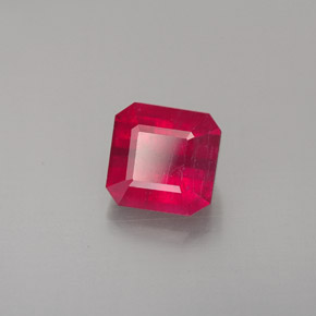 1.56 ct Red Ruby Stone, Natural Ruby in Octagon Facet Shape for Sale