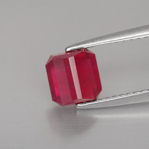 Ruby Gemstone in 6 x 5.9 mm Size for Sale, Ruby Stone in Pink Red Color