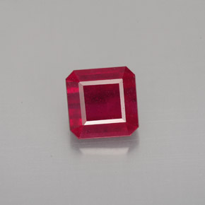 1.72 ct Red Ruby Gemstone, Ruby Gem in Octagon Facet Shape for Sale.
