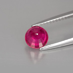 Ruby Gemstone in 6 mm (calibrated) Size for Sale, Ruby Stone in Pink Red Color