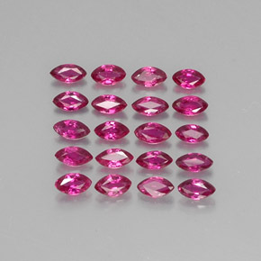 1.90 ct Red Ruby Stone, Natural Ruby in Marquise Facet Shape for Sale