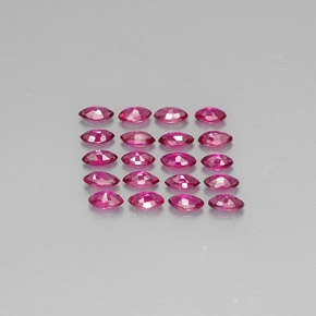 Ruby Gemstone in 3.7 x 1.9 mm Size for Sale, Ruby Stone in Pink Red Color
