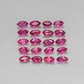 1.72 ct Red Ruby Stone, Natural Ruby in Marquise Facet Shape for Sale
