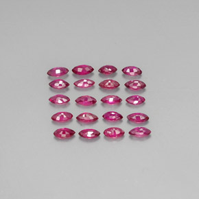 Ruby Gemstone in 3.8 x 2 mm Size for Sale, Ruby Stone in Pink Red Color