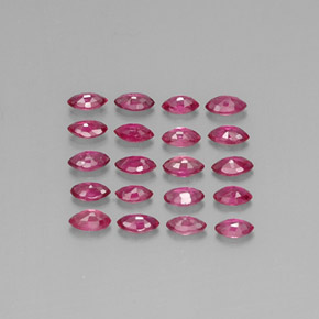 Ruby Gemstone in 3.6 x 2.1 mm Size for Sale, Ruby Stone in Purplish Pink Color