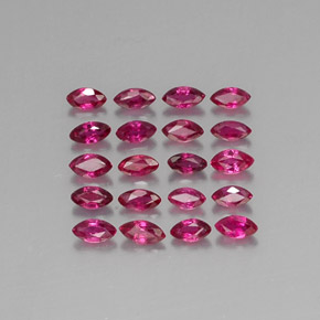 1.78 ct Red Ruby Stone, Natural Ruby in Marquise Facet Shape for Sale