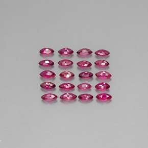 Ruby Gemstone in 3.7 x 2.1 mm Size for Sale, Ruby Stone in Pink Red Color