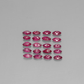Ruby Gemstone in 3.4 x 2.1 mm Size for Sale, Ruby Stone in Purplish Pink Color
