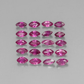 1.77 ct Pink Ruby Stone, Natural Ruby in Marquise Facet Shape for Sale