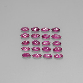 Ruby Gemstone in 3.5 x 2 mm Size for Sale, Ruby Stone in Purplish Pink Color