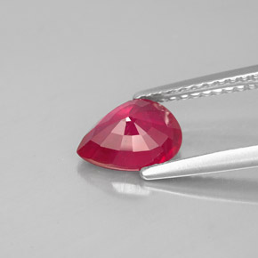 Ruby Gemstone in 8 x 6 mm (calibrated) Size for Sale, Ruby Stone in Pink Red Color