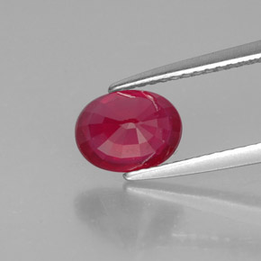 Ruby Gemstone in 8 x 6 mm (calibrated) Size for Sale, Ruby Stone in Pink Red Color