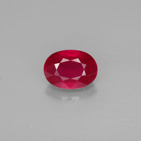 1.84 ct Red Ruby Gemstone, Ruby Gem in Oval Facet Shape for Sale.