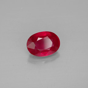 1.84 ct Red Ruby Stone, Natural Ruby in Oval Facet Shape for Sale