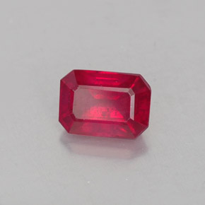 1.30 ct Red Ruby Stone, Natural Ruby in Octagon Facet Shape for Sale