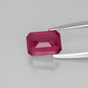 Ruby Gemstone in 7 x 5 mm (calibrated) Size for Sale, Ruby Stone in Pink Red Color