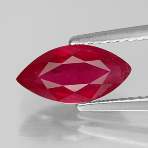 1.86 ct Red Ruby Gemstone, Ruby Gem in Marquise Facet Shape for Sale.