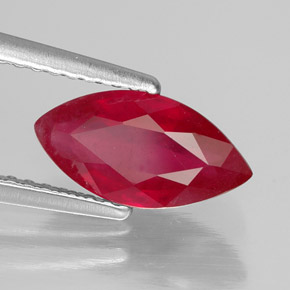 1.86 ct Red Ruby Stone, Natural Ruby in Marquise Facet Shape for Sale