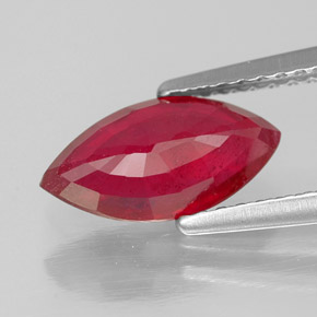 Ruby Gemstone in 10.9 x 5.5 mm Size for Sale, Ruby Stone in Pink Red Color
