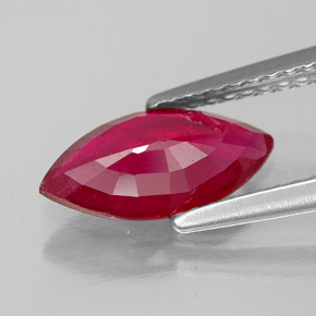 Ruby Gemstone in 11.1 x 5.5 mm Size for Sale, Ruby Stone in Pink Red Color