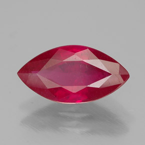 1.59 ct Red Ruby Stone, Natural Ruby in Marquise Facet Shape for Sale