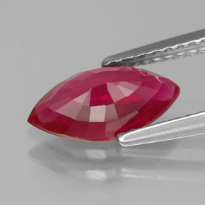 Ruby Gemstone in 10.7 x 5.6 mm Size for Sale, Ruby Stone in Pink Red Color