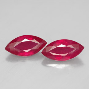 3.61 ct Pink Ruby Gemstone, Ruby Gem in Marquise Facet Shape for Sale.