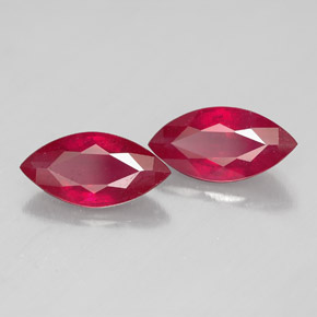 3.61 ct Pink Ruby Stone, Natural Ruby in Marquise Facet Shape for Sale
