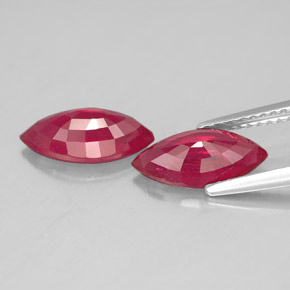 Ruby Gemstone in 11.1 x 5.5 mm Size for Sale, Ruby Stone in Red Pink Color
