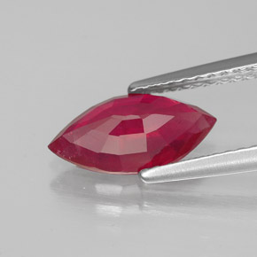 Ruby Gemstone in 11.1 x 5.6 mm Size for Sale, Ruby Stone in Pink Red Color