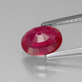 Ruby Gemstone in 8 x 6 mm (calibrated) Size for Sale, Ruby Stone in Pink Red Color