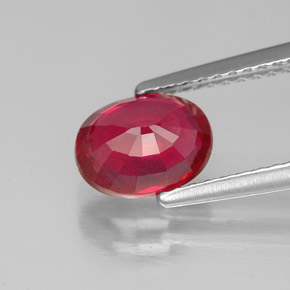 Ruby Gemstone in 8 x 6 mm (calibrated) Size for Sale, Ruby Stone in Pink Red Color