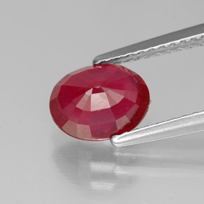Ruby Gemstone in 8 x 6 mm (calibrated) Size for Sale, Ruby Stone in Pink Red Color